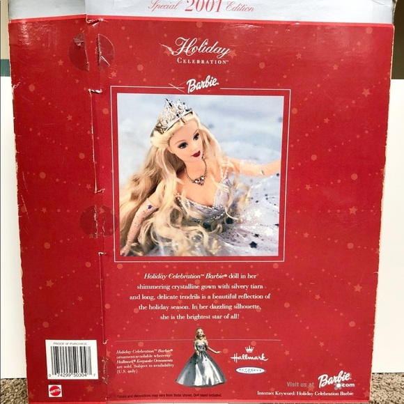Mattel Holiday Celebration Barbie 2001 Special Edition Collectible Barbie - Picture 13 of 16